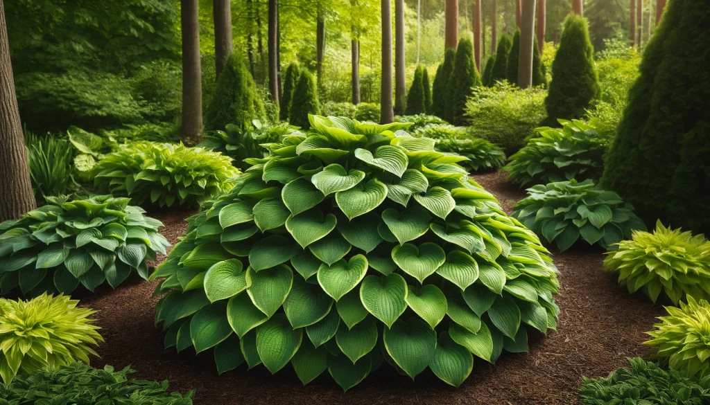 Heart shaped hostas